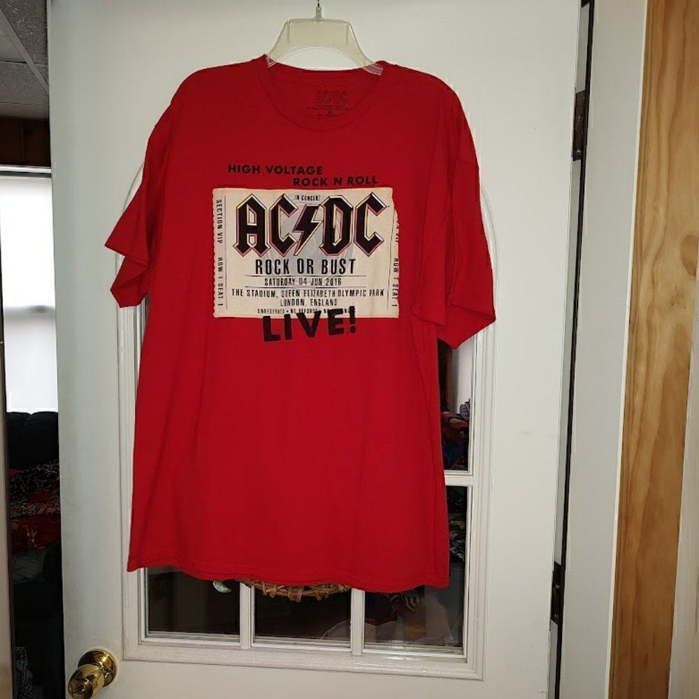 NWOT AC/DC Red Shirt Size Men's XL